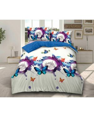 4 Pieces Duvet Set Quilt Cover Complete Bedding Set with Fitted Sheet Pillowcase