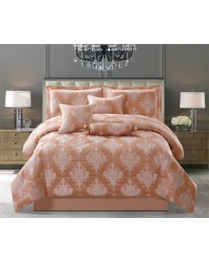 7PCs Jacquard Quilted Emma Bedspread Set Bed Throw Pillow Shams
