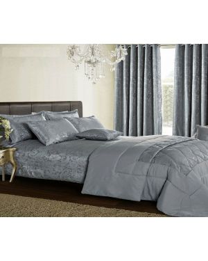 Sliver Lubango jacquard bedspread with pillow shams