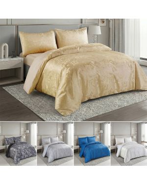 Jacquard Duvet Cover Set Luxury Bedding Paisly Quilt Cover with Pillowcases