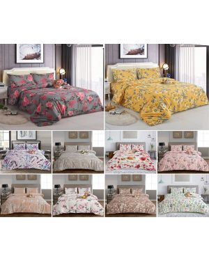 Beautiful Floral Complete Bedding Set Elegant Flowery Printed Designs