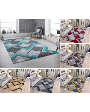Luxury Diamond Rug Stylish Hallway Area Carpet Living Room Bedroom Door Floormat